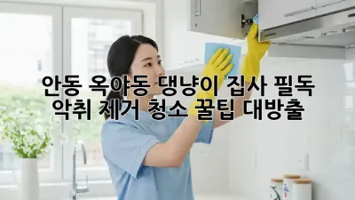 🐶 안동 옥야동 댕냥이 집사 필독! 🐾 악취 제거 청소 꿀팁 대방출!